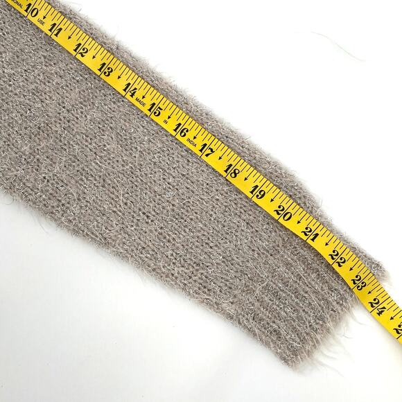 Jennifer Lopez Pullover Women's Sweater, Tan W/ Silver Threads, Sz. L *READ* - Picture 8 of 10